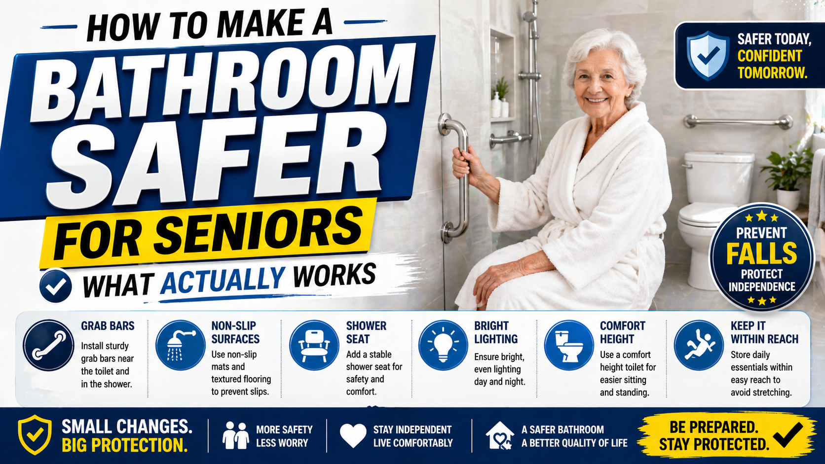 How to Make a Bathroom Safer for Seniors — What Actually Works