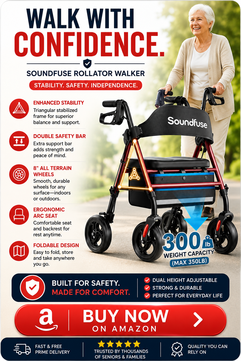 Best Rollator Walker for Seniors on Amazon