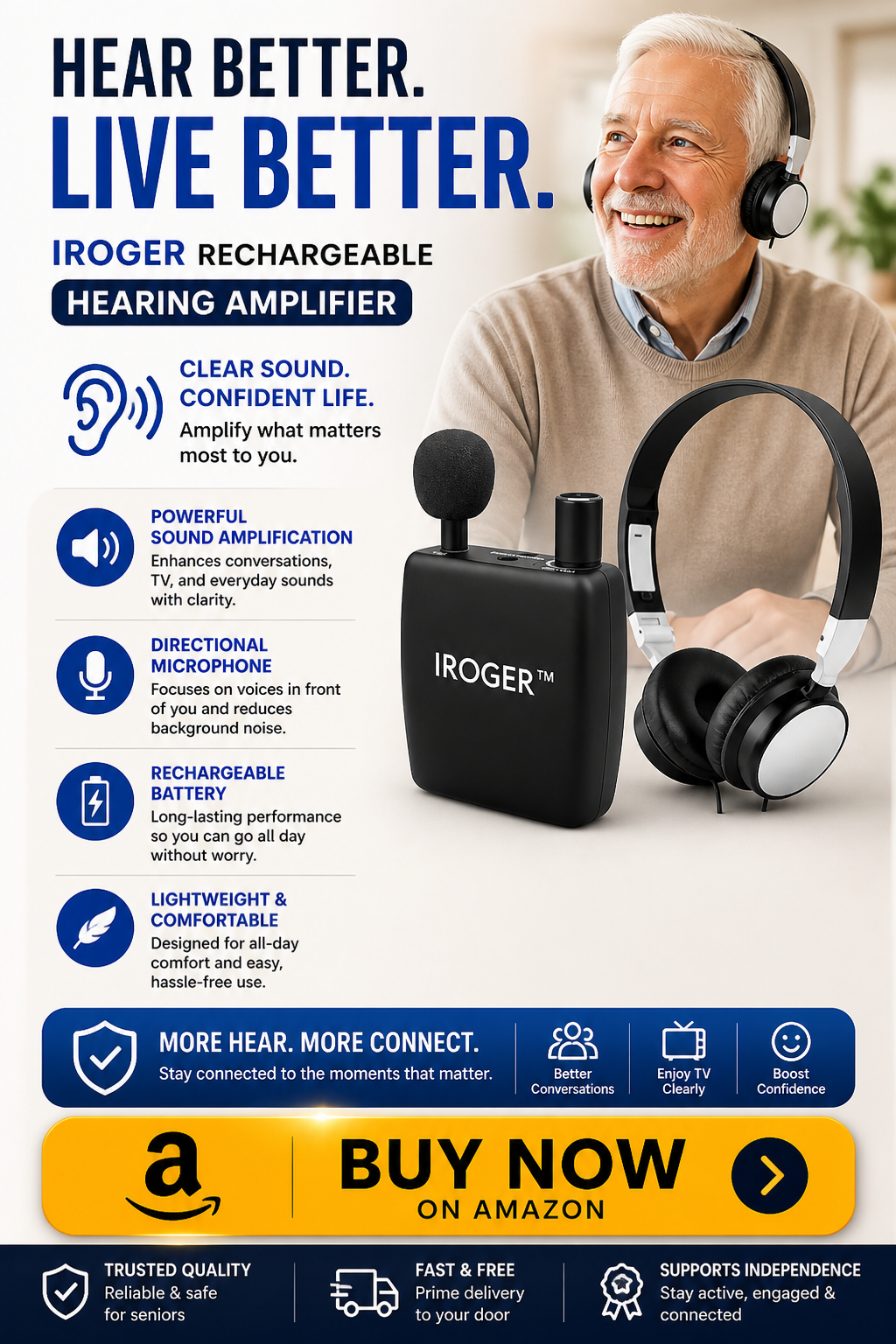 Best Hearing Amplifier for Seniors On Amazon