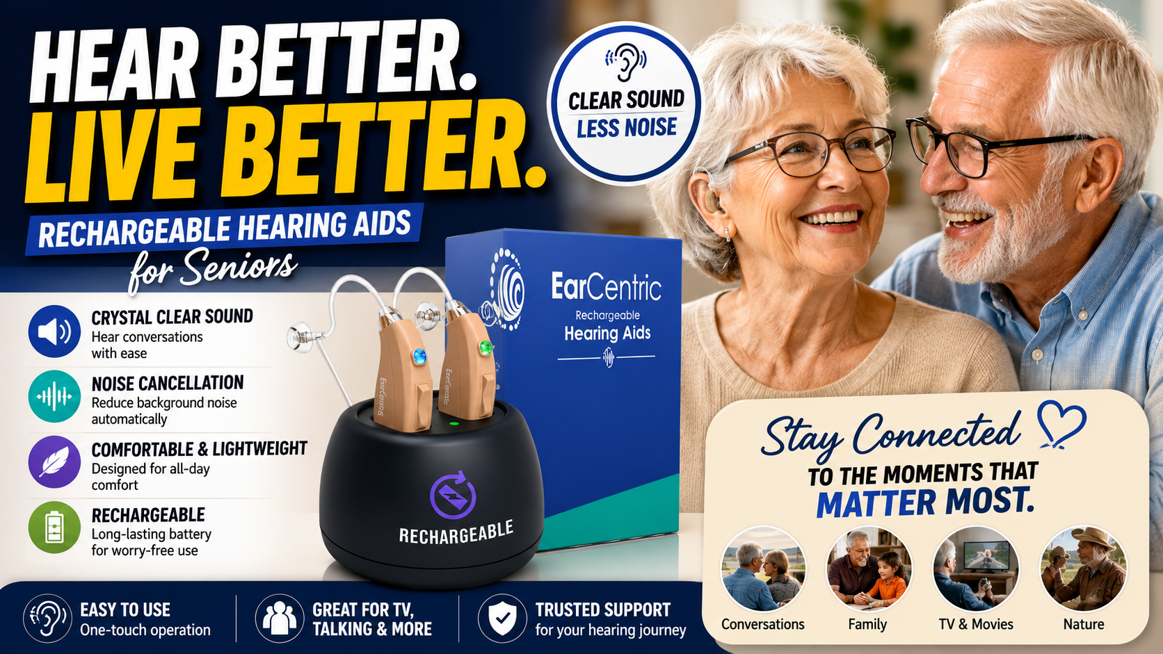 Best Rechargeable Hearing Aids for Seniors