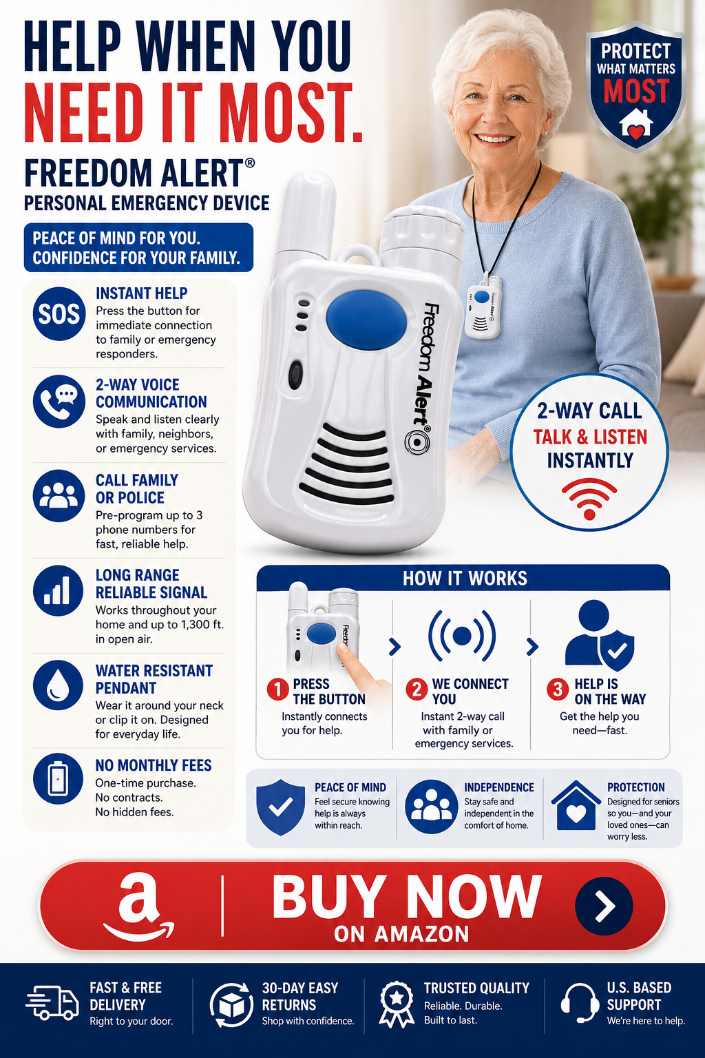 Freedom Alert Landline Emergency Device Review — Is It Worth It? on amazon