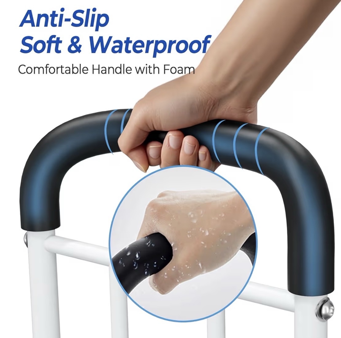Anti slip bed rail 