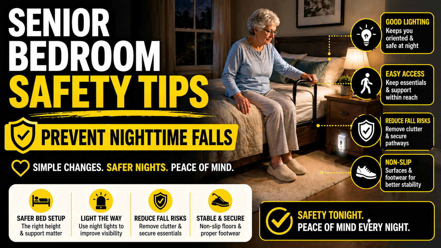 Senior Bedroom Safety Tips to Prevent Nighttime Falls
