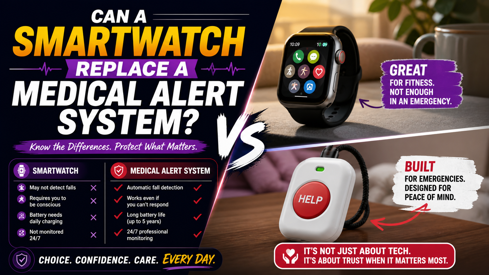 Can a Smartwatch Replace a Medical Alert System? The Honest Answer