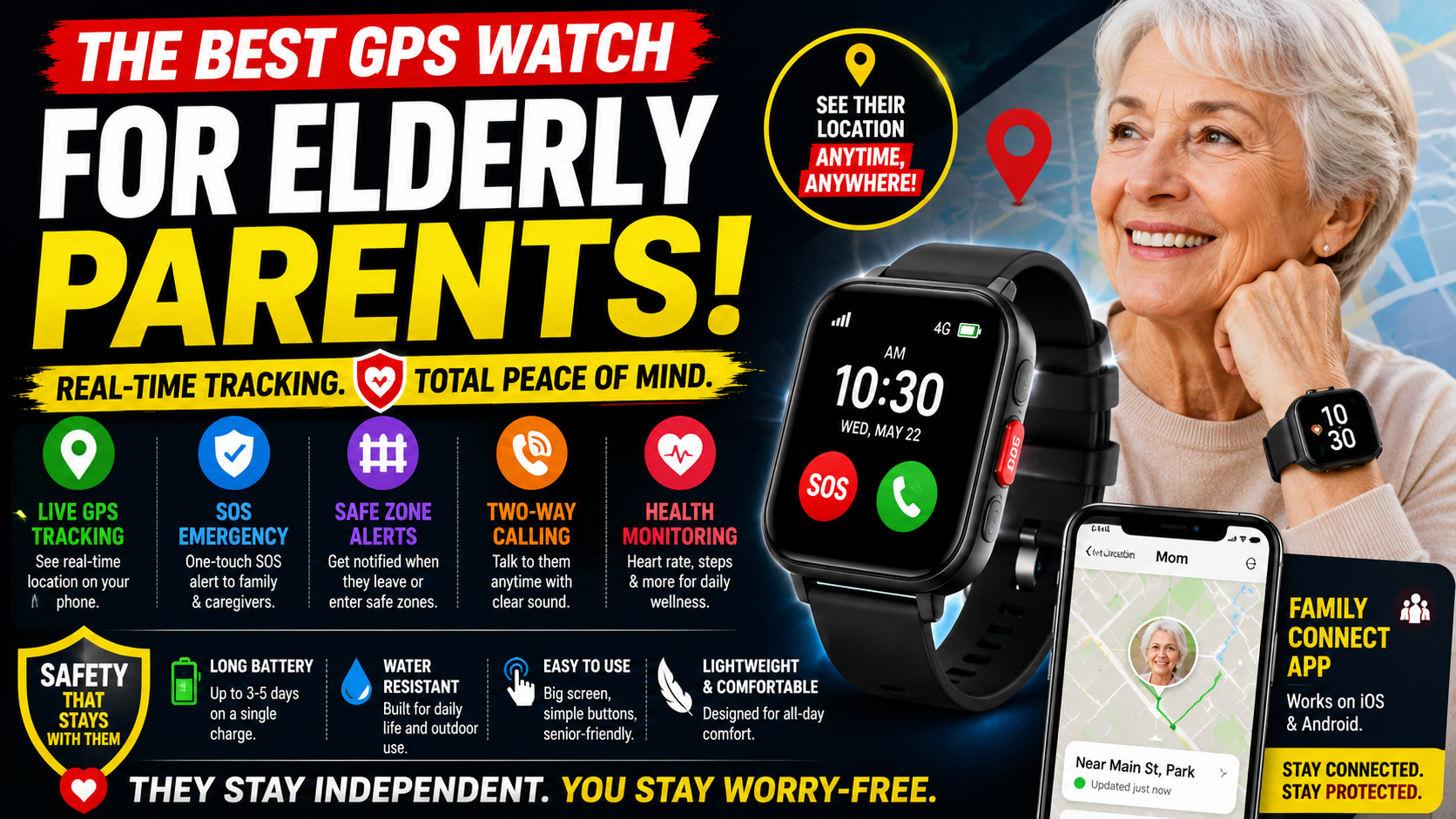 Best GPS Watch for Elderly Parents — Real-Time Tracking That Actually Works