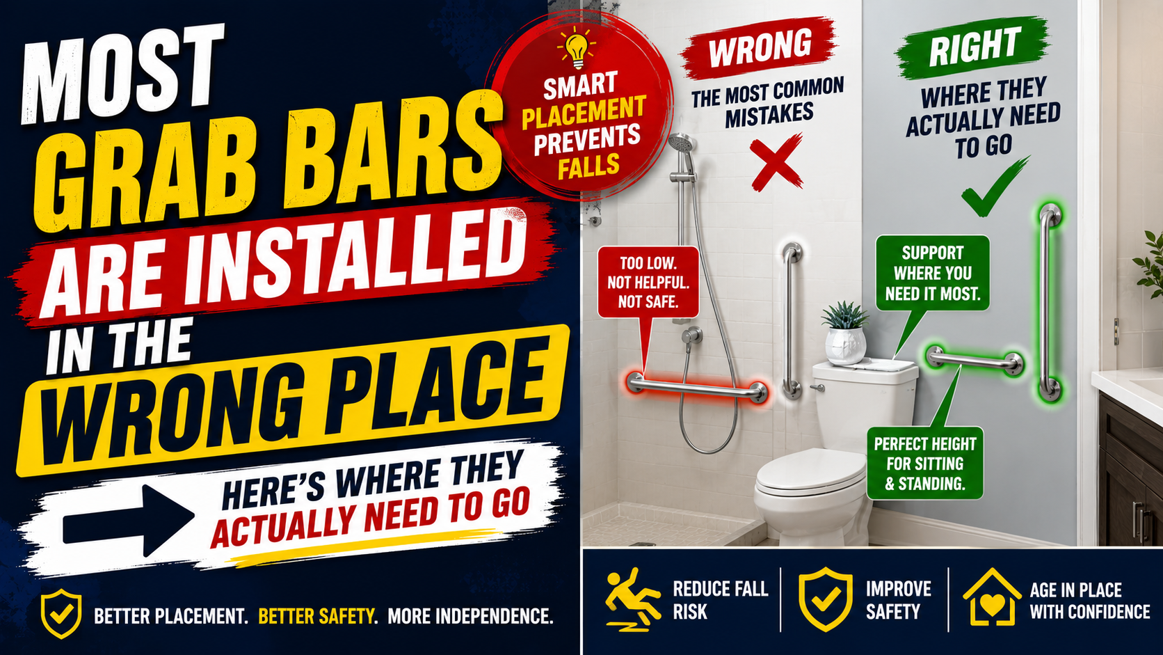 Most Grab Bars Are Installed in the Wrong Place — Here’s Where They Actually Need to Go