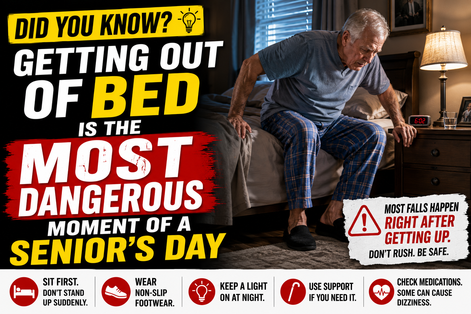 Getting Out of Bed Is the Most Dangerous Moment of a Senior’s Day