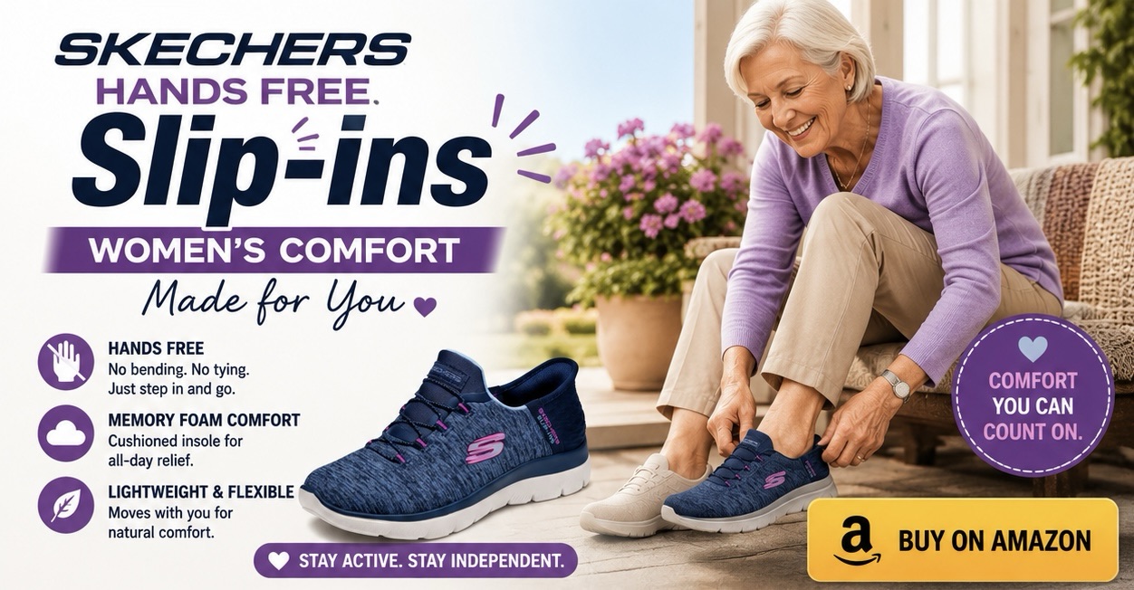 Women’s elderly slip on shoes buy on Amazon 