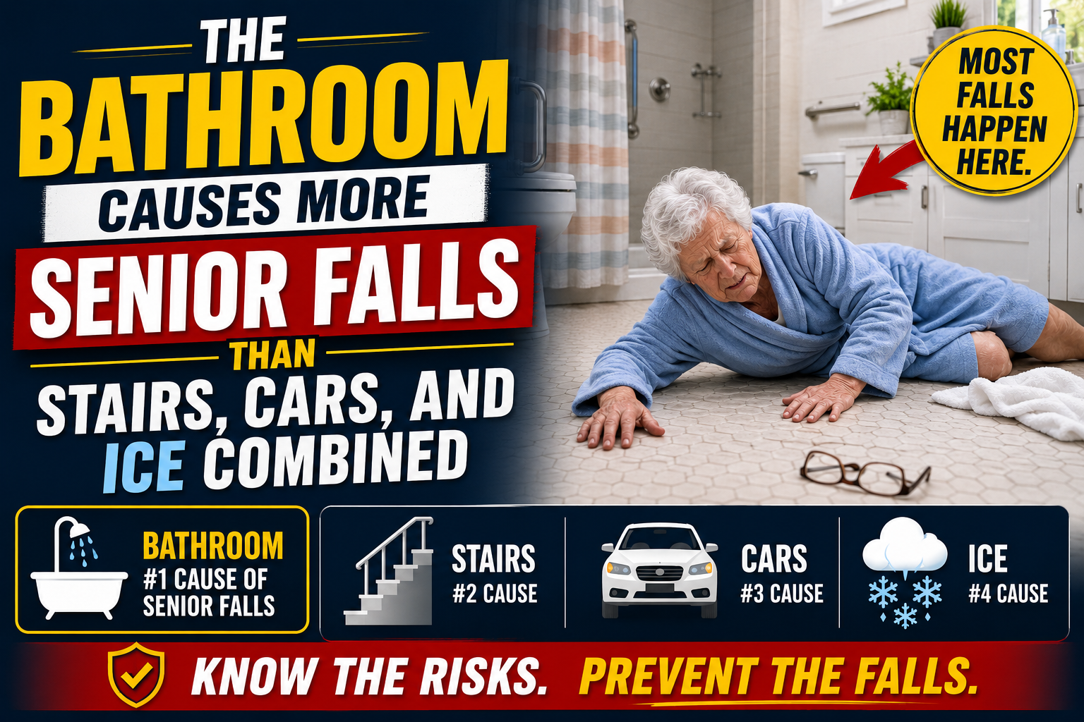 The Bathroom Causes More Senior Falls Than Stairs, Cars, and Ice Combined